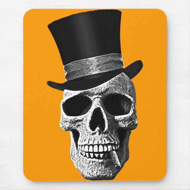 Top hat skull mouse pad (Front)