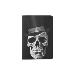 Top hat skull passport holder