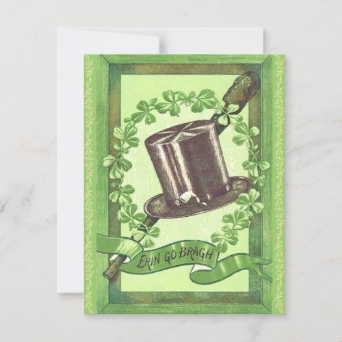 Top Hat St Patricks Day Party Invitations Invitation