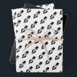Top Hat Tuxedo Mustache Wedding Wrapping Paper Sheets<br><div class="desc">Top Hat Tuxedo Mustache Wedding Wrapping Paper Sheets. Create the perfect wedding or bachelor party gift wrapping. Personalize this design with your own text. Further customize this design by selecting the "customize further" link.</div>