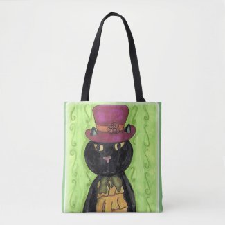 Top Hat Vintage Cat Cool Fun Marker Art