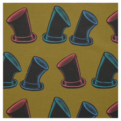 Top Hats Pattern Fabric