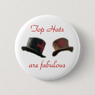 Top hats pinback button