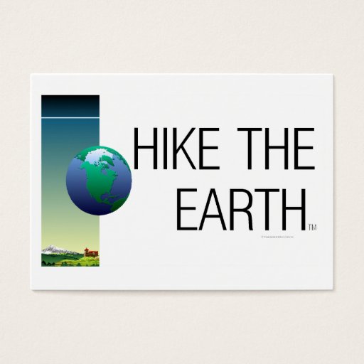 Customizable TOP Hike The Earth Business Cards