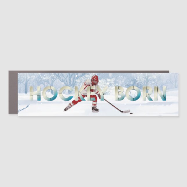 TOP Hockey Born Car Magnet (Front)