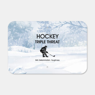 TOP Hockey Triple Metal Parking Sign