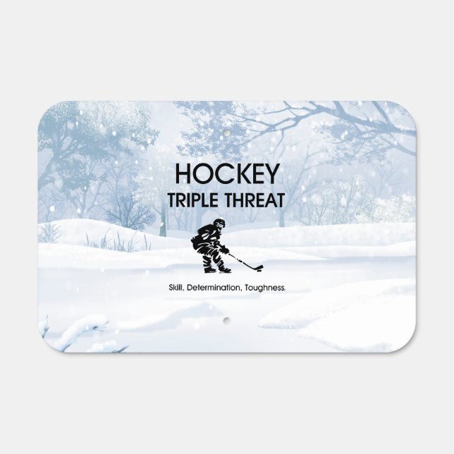 TOP Hockey Triple Metal Parking Sign (Front)