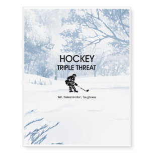 TOP Hockey Triple Threat Temporary Tattoos