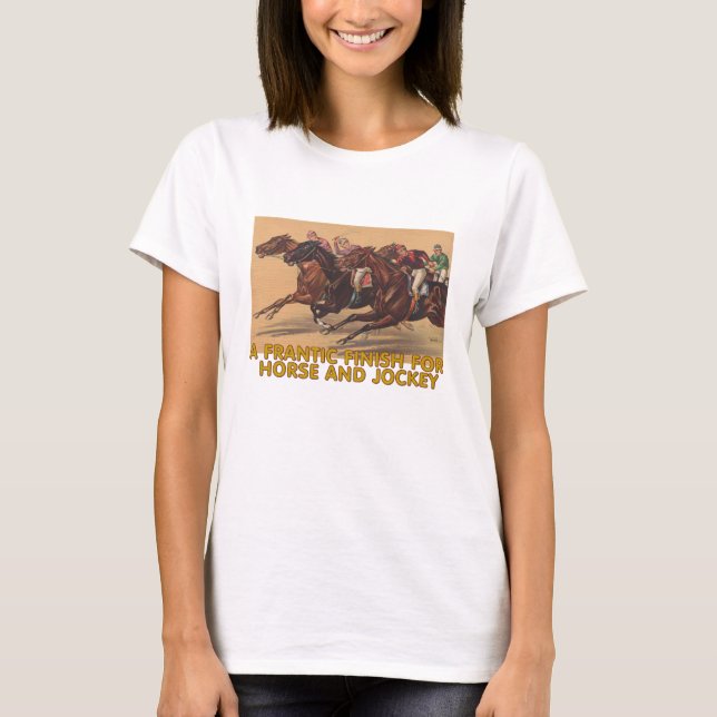 TOP Horse and Jockey Ladies T-Shirts (Front)