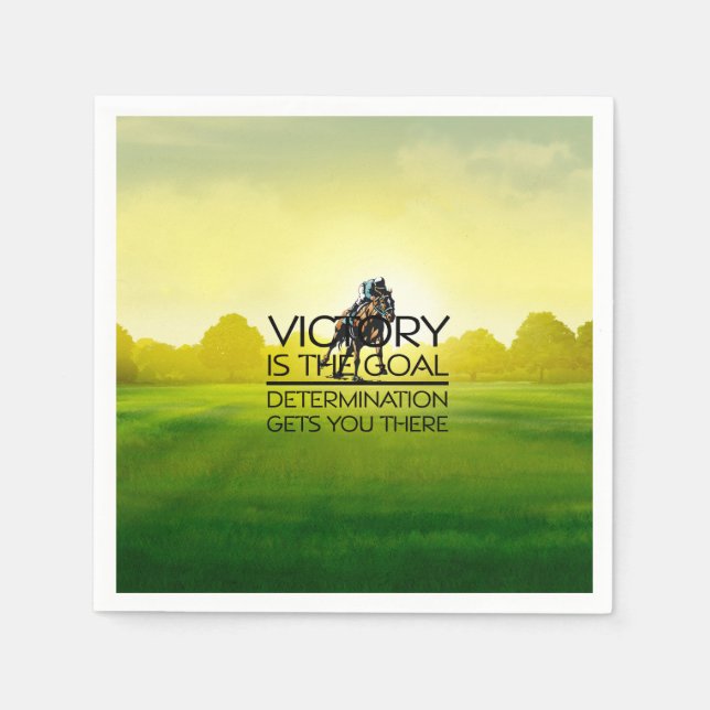 TOP Horse Race Victory Goal Napkins (Front)