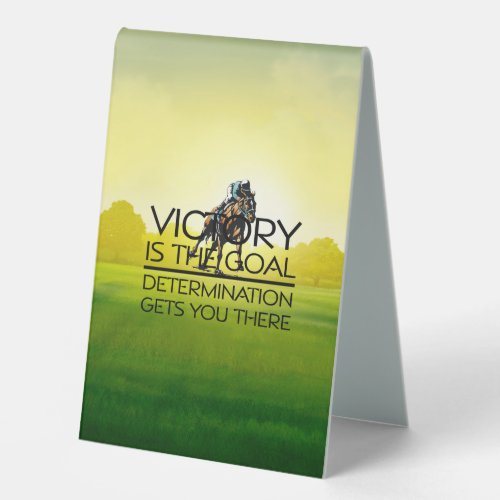 TOP Horse Race Victory Goal Table Tent Sign