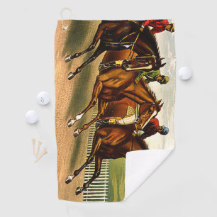 TOP Horse Racing Golf Towel