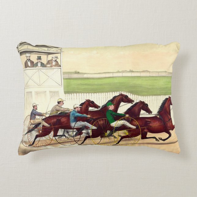 TOP Horse Racing Is My Life Accent Pillow (Front)