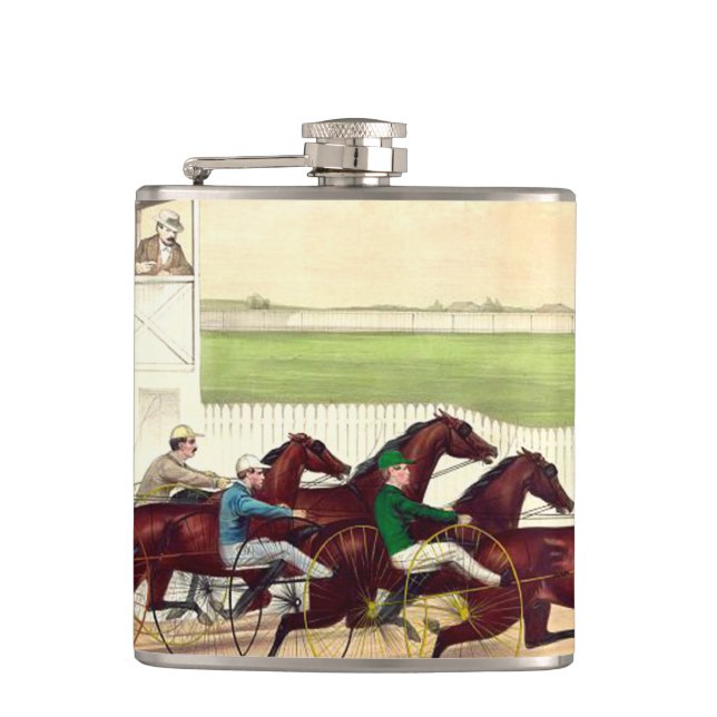 TOP Horse Racing Is My Life Hip Flask (Front)