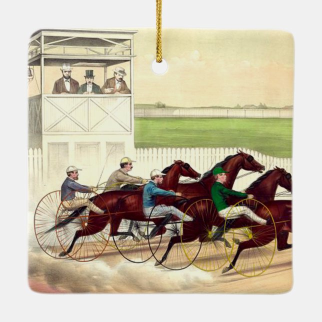 TOP Horse Racing Life Ceramic Ornament (Back)