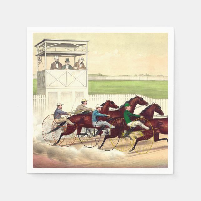 TOP Horse Racing Life Paper Napkins (Front)