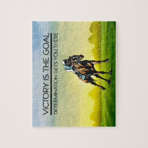 TOP Horse Racing Victory Slogan Jigsaw Puzzle