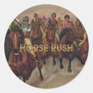 TOP Horse Rush Classic Round Sticker