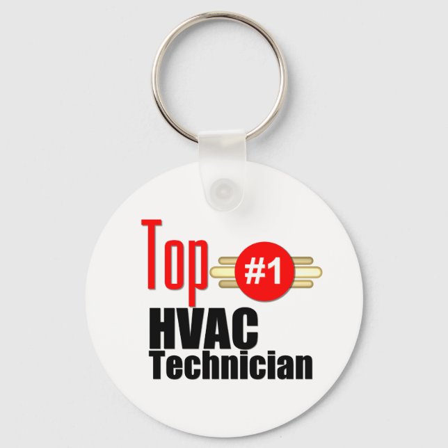 Top HVAC Technician Keychain (Front)