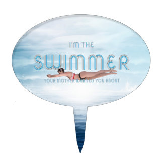 TOP I'm the Swimmer Cake Topper
