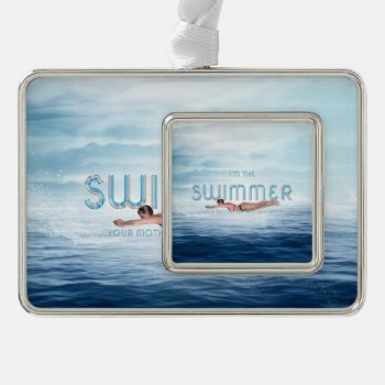 Top I'm The Swimmer Christmas Ornament by teepossible at Zazzle