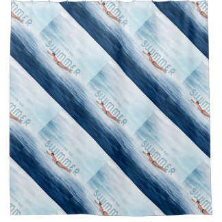 TOP I'm the Swimmer Shower Curtain