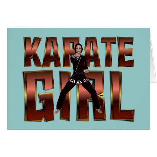 TOP Karate Girl Cards (Front Horizontal)