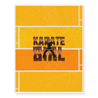 TOP Karate Girl Temporary Tattoos