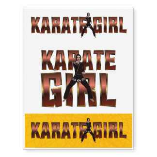 TOP Karate Girl Temporary Tattoos