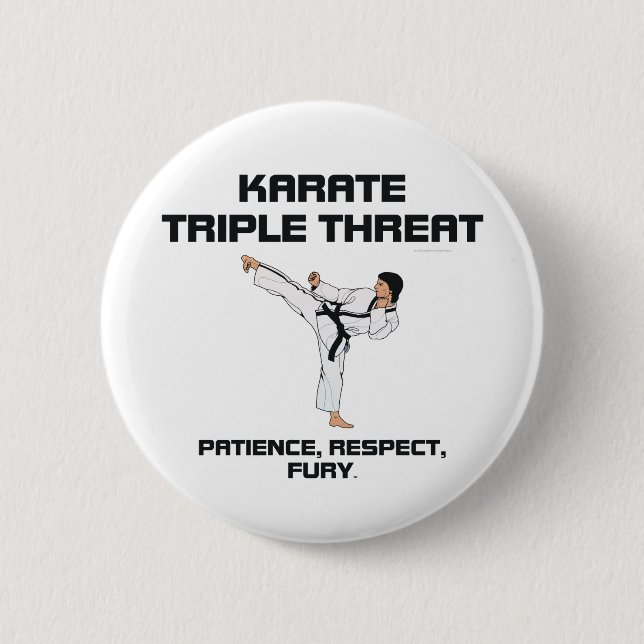 TOP Karate Slogan Button (Front)