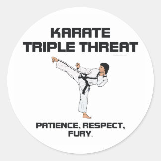 TOP Karate Slogan Classic Round Sticker
