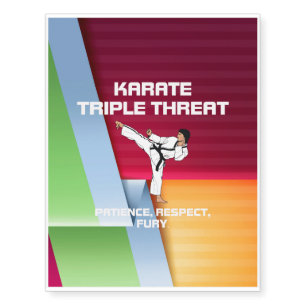 TOP Karate Slogan Temporary Tattoos