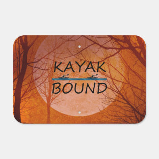 TOP Kayak Bound Metal Parking Sign