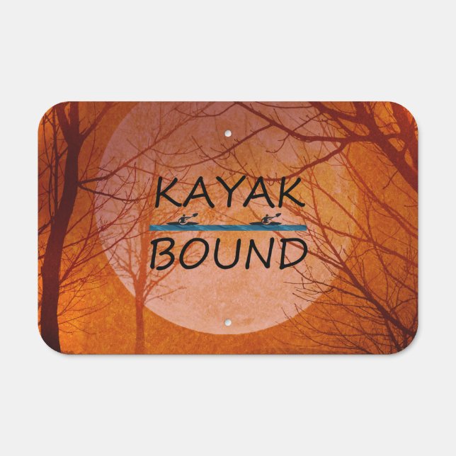 TOP Kayak Bound Metal Parking Sign (Front)