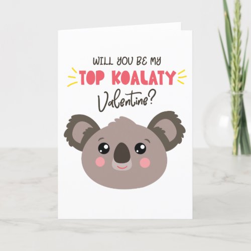 Top Koalaty Koala Valentines Day Card