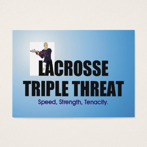Customizable TOP Lacrosse Triple Threat Business Card Template