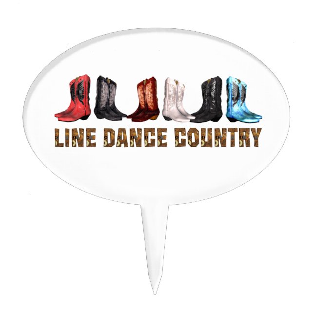 TOP Line Dance Country Cake Topper (Front)
