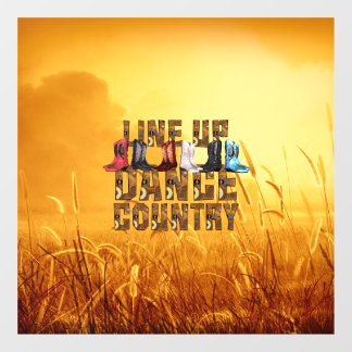 TOP Line Dance Country Window Cling