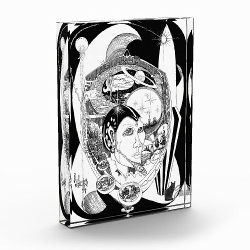 Top Line Illustration Acrylic Block