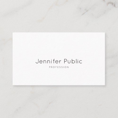 Top Minimalistic Modern Elegant White Professional Business Card