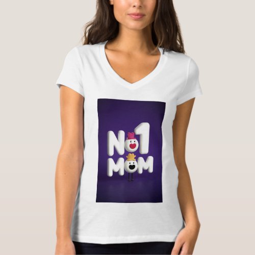 Top Mom Tribute No1 MOM Logo T_Shirt