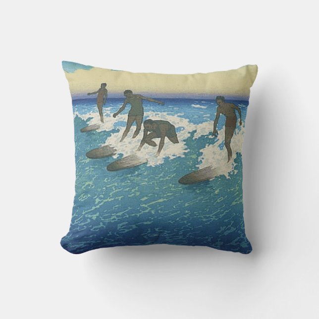 TOP Motion on the Ocean Throw Pillow (Front)