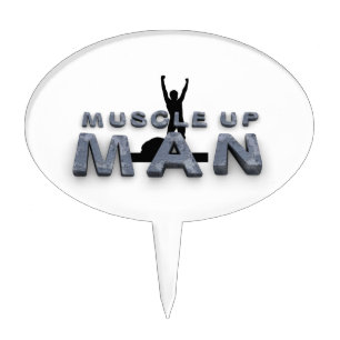 TOP Muscle Up Man Cake Topper