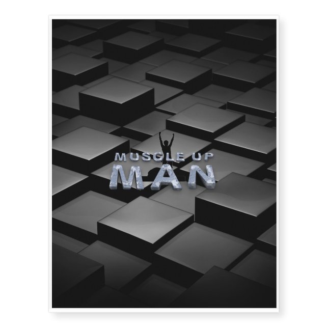 TOP Muscle Up Man Temporary Tattoos (Front)