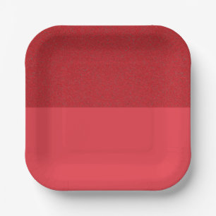 Top-Noise Tomato Red Paper Plate – Customizable