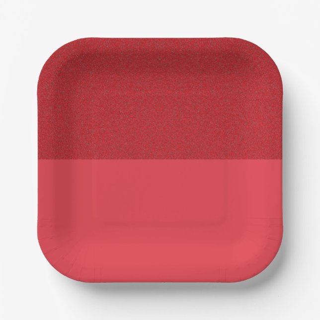 Top-Noise Tomato Red Paper Plate – Customizable (Front)
