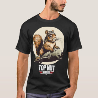 Top Nut Squirrel AviationPlane Funny Vintage Roost