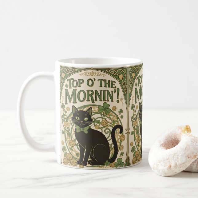 Top O' The Mornin' Coffee Mug (With Donut)