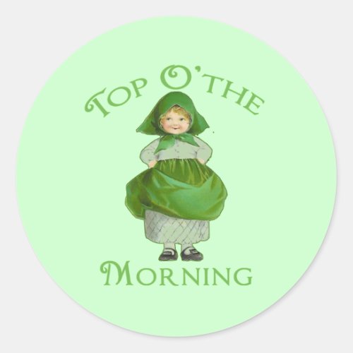 Top O the Morning Cute Products Classic Round Sticker