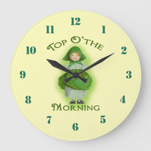 Top o the Morning Irish Lass Wall Clock
